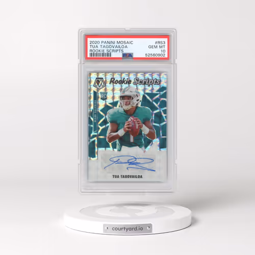 2020 Panini Mosaic Rookie Scripts #RS3 Tua Tagovailoa (PSA 10 GEM MINT)