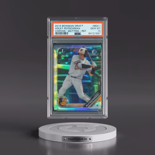 2019 Bowman Draft #BDC1 Adley Rutschman - Chrome-Batting-Refractor (PSA 10 GEM MINT)