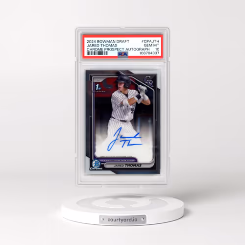 2024 Bowman Draft Chrome Prospect Autographs #CPAJTH Jared Thomas (PSA 10 GEM MINT)
