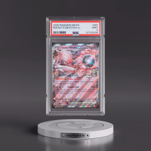 2025 Pokémon Dri EN-Destined Rivals #081 Team Rocket's Mewtwo EX - Holo (PSA 9 MINT)