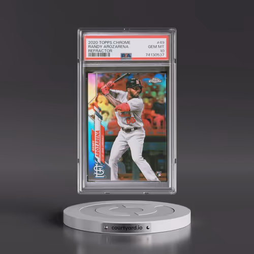 2020 Topps Chrome #49 Randy Arozarena - Refractor (PSA 10 GEM MINT)