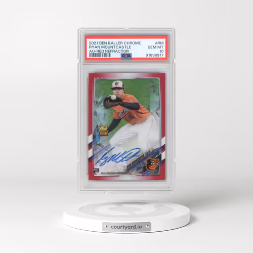 2021 Topps Chrome Ben Baller Autographs #RM Ryan Mountcastle - Red Refractor (PSA 10 GEM MINT)