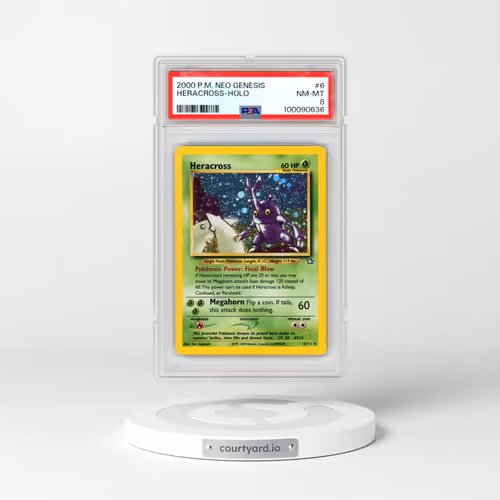 2000 Pokémon Neo Genesis #6 Heracross - Holo (PSA 8 NM-MT)