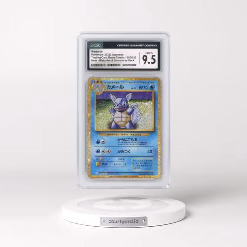 2023 Pokémon Clk-Trading Card Game Classic Blastoise & Suicune EX Deck #002 Wartortle (CGC 9.5 MINT+