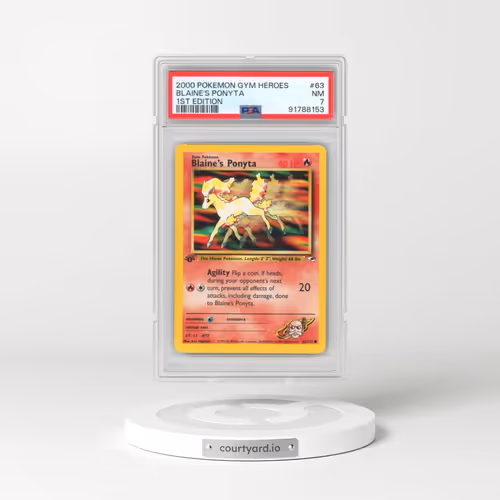 2000 Pokémon Gym Heroes #63 Blaine's Ponyta - 1st Edition (PSA 7 NM)
