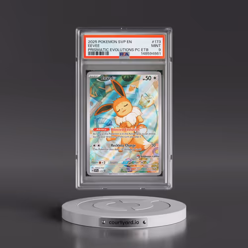 2025 Pokémon Svp EN-SV Black Star Promo #173 Eevee - Prismatic Evolutions Pokemon Center Elite Train
