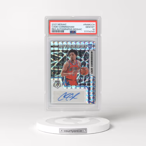 2021 Panini Mosaic Rookie Autographs Mosaic #RAMCCH Cade Cunningham (PSA 10 GEM MINT)