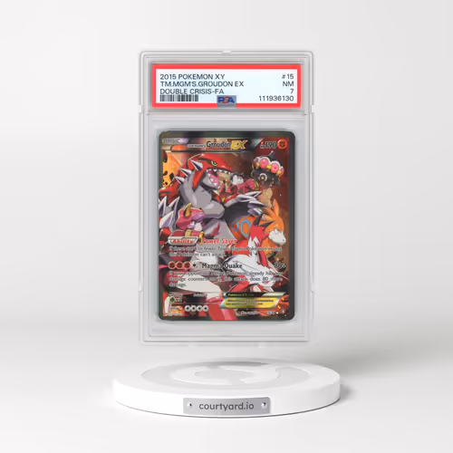 2015 Pokémon XY Double Crisis #15 Team Magma's Groudon EX - Holo Full Art (PSA 7 NM)