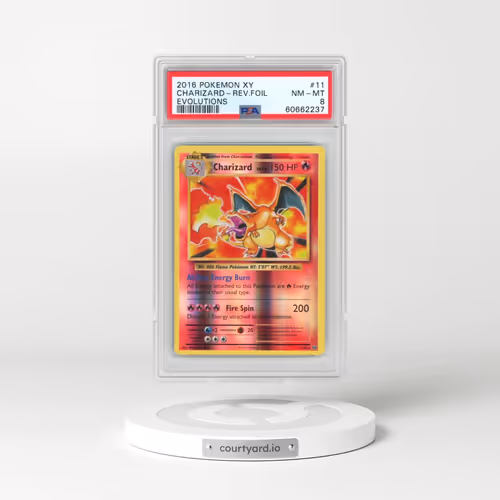 2016 Pokémon XY Evolutions #11 Charizard - Reverse Foil (PSA 8 NM-MT)