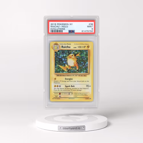 2016 Pokémon XY Evolutions #36 Raichu - Holo (PSA 9 MINT)
