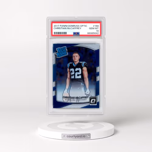 2017 Panini Donruss Optic #168 Christian McCaffrey (PSA 10 GEM MINT)