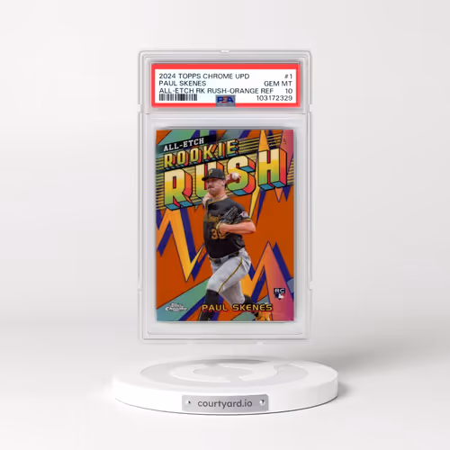 2024 Topps Chrome Update Chrome All-Etch Rookie Rush #1 Paul Skenes - Orange Refractor (PSA 10 GEM M