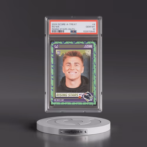 2024 Panini Score-A-Treat Rising Stars #4 Bo Nix - Bats (PSA 10 GEM MINT)