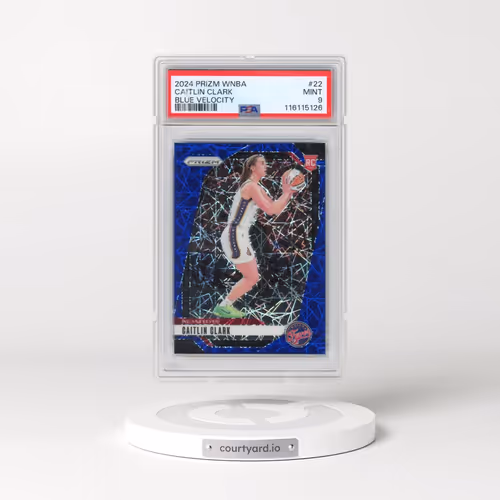 2024 Panini Prizm WNBA #22 Caitlin Clark - Blue Velocity (PSA 9 MINT)