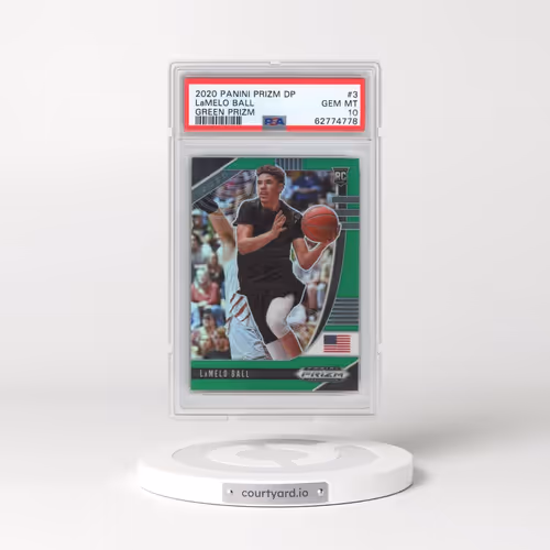 2020 Panini Prizm Draft Picks #3 LaMelo Ball - Green Prizm (PSA 10 GEM MINT)