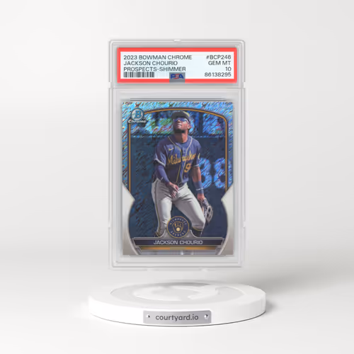 2023 Bowman Chrome Prospects #BCP246 Jackson Chourio - Shimmer Refractor (PSA 10 GEM MINT)