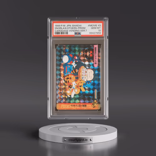 1999 Pokémon Bandai Carddass Vending Series 7 #MOVIE 43 Snorlax & Others-Prism (PSA 10 GEM MINT)