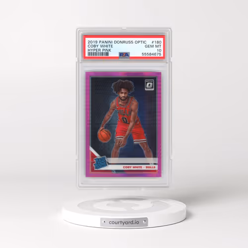 2019 Panini Donruss Optic #180 Coby White - Hyper Pink (PSA 10 GEM MINT)
