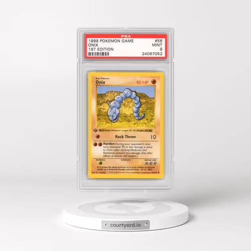 1999 Pokémon Game #56 Onix - 1st Edition (PSA 9 MINT)