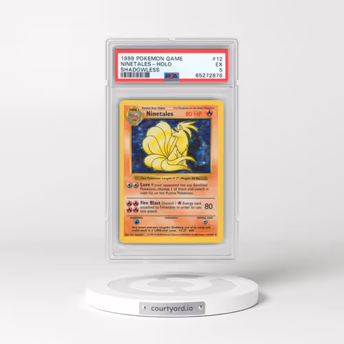 1999 Pokémon Game #12 Ninetales - Holo Shadowless (PSA 5 EX)