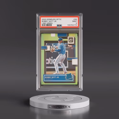 2022 Panini Donruss Optic #98 Bobby Witt Jr. - Lime Green (PSA 9 MINT)