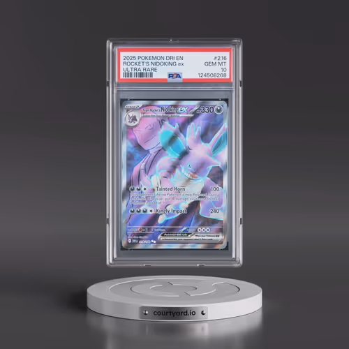 2025 Pokémon Dri EN-Destined Rivals #216 Team Rocket's Nidoking EX - Holo Ultra Rare (PSA 10 GEM MIN