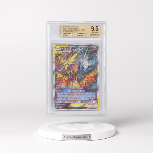 2019 Pokémon Sun and Moon Hidden Fates Elite Trainer Box #SM210 Moltres & Zapdos & Articuno GX P (BGS 9.5 GEM MINT)