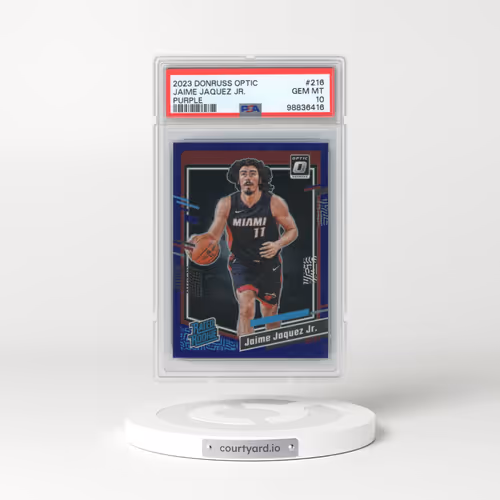 2023 Panini Donruss Optic #216 Jaime Jaquez Jr. - Purple (PSA 10 GEM MINT)