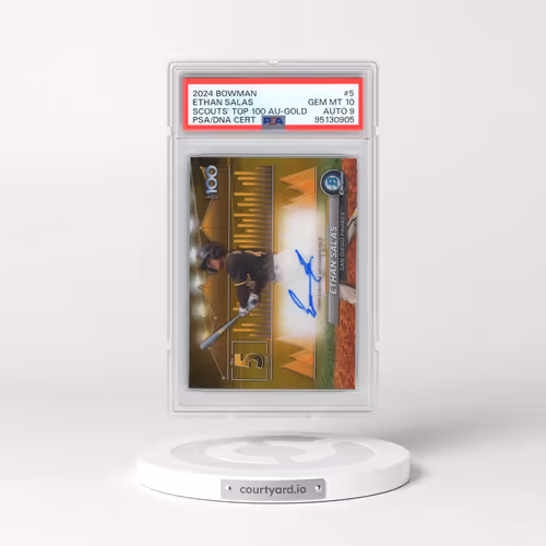 2024 Bowman Bowman Scouts' Top 100 Autographs #5 Ethan Salas - Gold Refractor (PSA 10 GEM MINT)