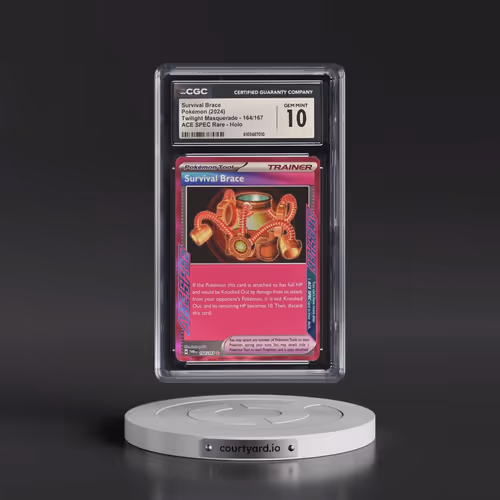 2024 Pokémon Twm EN-Twilight Masquerade #164 Survival Brace (CGC 10 GEM MINT)
