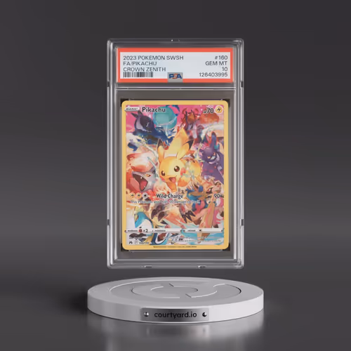 2023 Pokémon Sword and Shield Crown Zenith #160 Pikachu - Full Art (PSA 10 GEM MINT)
