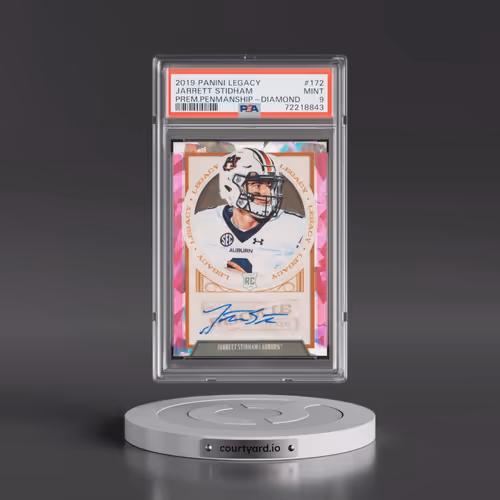 2019 Panini Legacy #172 Jarrett Stidham - Premium Penmanship-Diamond (PSA 9 MINT)
