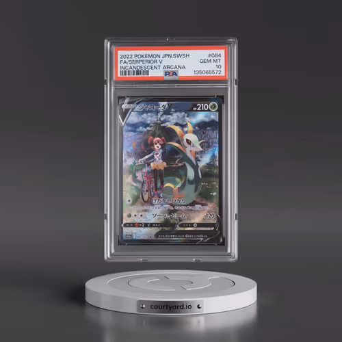 2022 Pokémon Sword & Shield Incandescent Arcana #084 Serperior V - Holo Full Art (PSA 10 GEM MINT)