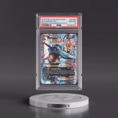 2017 Pokémon XY Black Star Promo #XY200 M Sharpedo EX - Holo Mega Sharpedo EX Premium Collection (PS