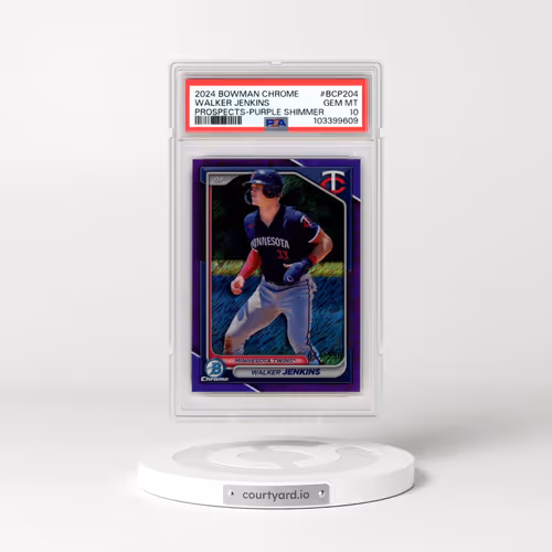 2024 Bowman Chrome Prospects #BCP204 Walker Jenkins - Purple Shimmer (PSA 10 GEM MINT)
