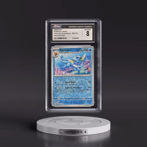 2025 Prismatic Evolutions - PRE EN #022/131 Vaporeon - Reverse Holo (CGC 8 NM-MT)