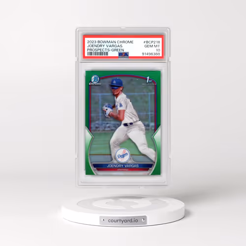 2023 Bowman Chrome Prospects #BCP218 Joendry Vargas - Green Refractor (PSA 10 GEM MINT)