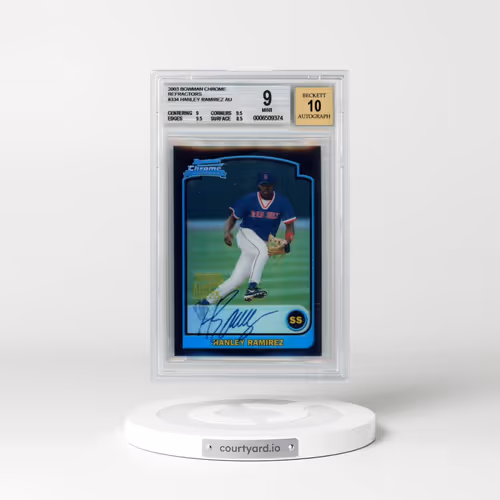2003 Bowman Chrome Refractors #334 Hanley Ramirez AU A (BGS 9 MINT)