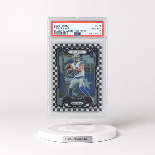 2023 Panini Prizm #274 Trey Lance - Black & White Checker (PSA 10 GEM MINT)