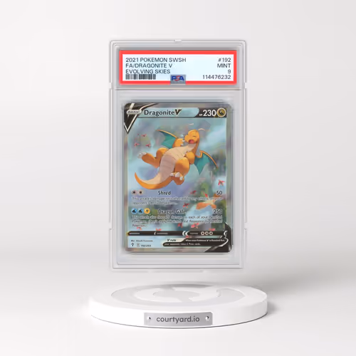 2021 Pokémon Sword & Shield Evolving Skies #192 Dragonite V - Holo Full Art (PSA 9 MINT)