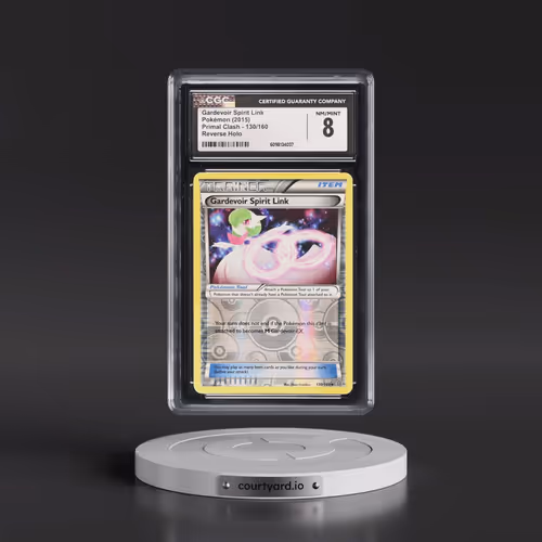 2015 Primal Clash #130/160 Gardevoir Spirit Link - Reverse Holo (CGC 8 NM-MT)