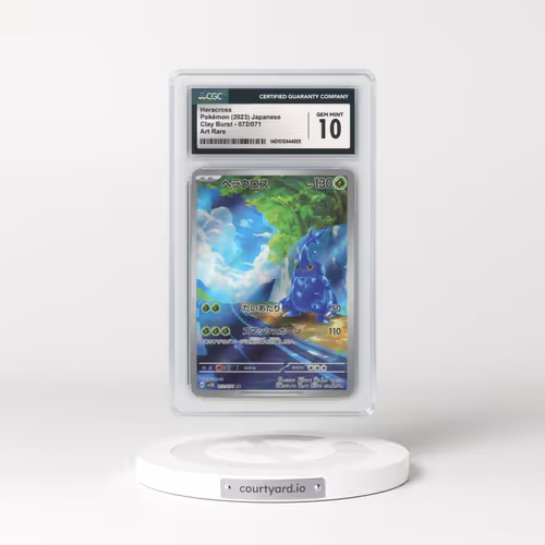 2023 Japanese Clay Burst #72 Heracross - Full Art Holo (CGC 10 GEM MINT)