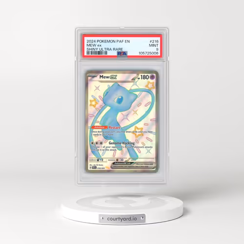 2024 Pokémon Paf EN-Paldean Fates #216 Mew EX - Holo Shiny Ultra Rare (PSA 9 MINT)