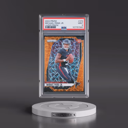 2024 Panini Prizm #378 Michael Penix Jr. - Lazer Prizm (PSA 9 MINT)