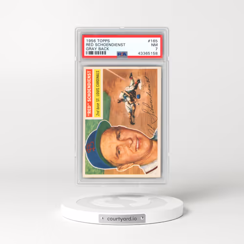 1956 Topps #165 Red Schoendienst - Gray Back (PSA 7 NM)