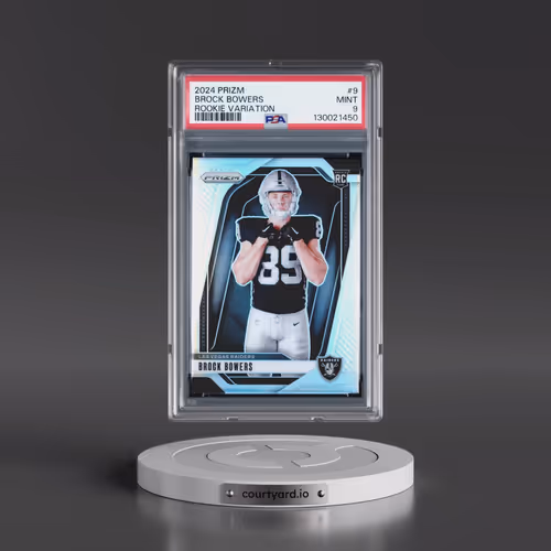 2024 Panini Prizm Rookie Variation #9 Brock Bowers (PSA 9 MINT)