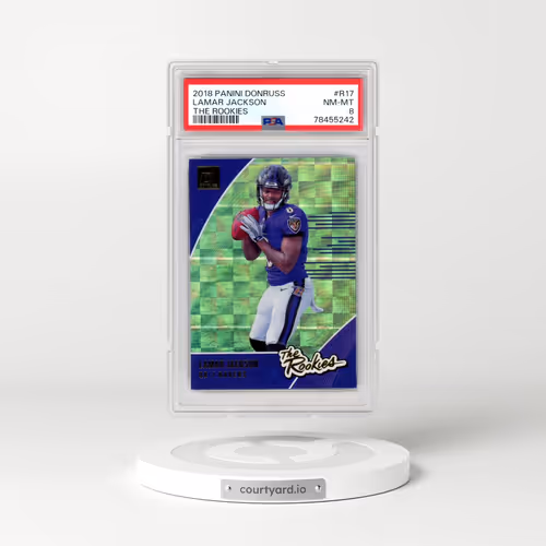 2018 Panini Donruss the Rookies #R17 Lamar Jackson (PSA 8 NM-MT)