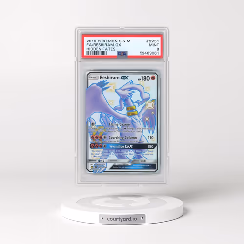 2019 Pokémon Sun & Moon Hidden Fates #SV51 Reshiram GX - Holo Full Art (PSA 9 MINT)