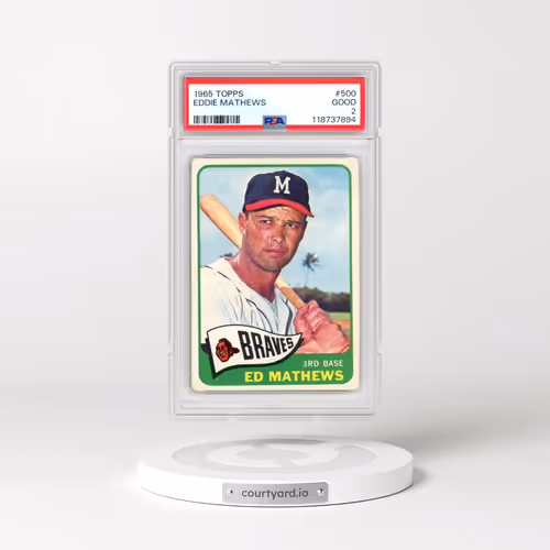 1965 Topps #500 Eddie Mathews (PSA 2 GOOD)