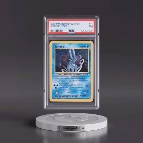 2001 Pokémon Neo Revelation #14 Suicune - Holo (PSA 7 NM)